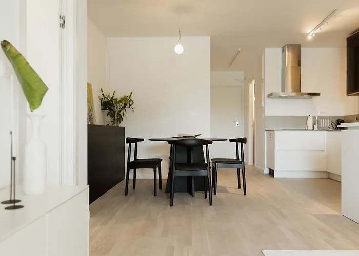 Minimalist Haven With Balcony And Garage Parking Place