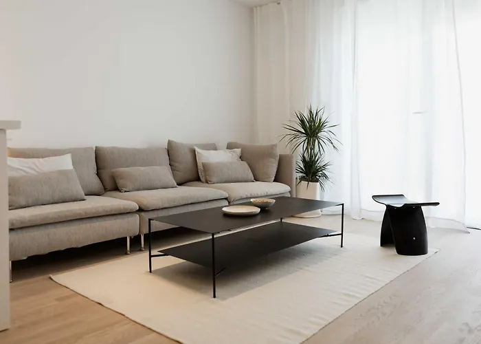 Minimalist Haven With Balcony And Garage Parking Place